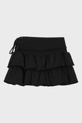 ALKI ALKA Ruffle Jersey Skirt (Black) 4