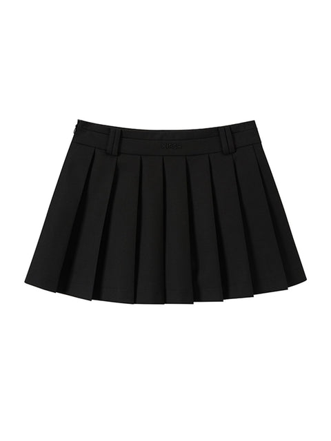 KIRSH Classic Pleated Mini Skirt [Black] 2