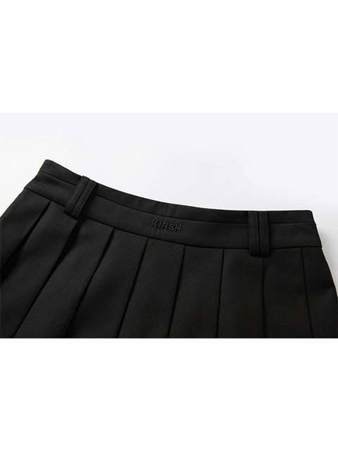 KIRSH Classic Pleated Mini Skirt [Black] 4