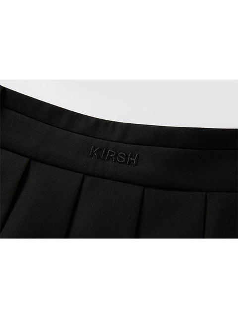 KIRSH Classic Pleated Mini Skirt [Black] 5