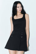 MUSINSA STANDARD WOMAN_[Unbound Girl] Women's Pleated Mini Dress [Black]