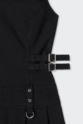 MUSINSA STANDARD WOMAN_[Unbound Girl] Women's Pleated Mini Dress [Black]
