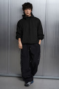 LEMAIN SECOND_2WAY Hood Windbreaker Jacket [Black]