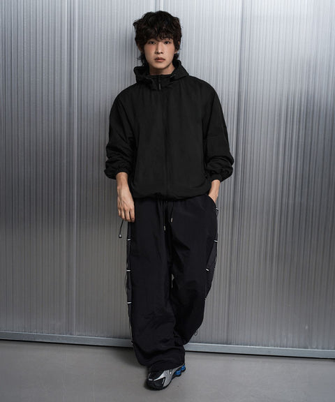 LEMAIN SECOND_2WAY Hood Windbreaker Jacket [Black]