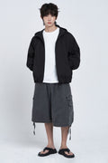LEMAIN SECOND_2WAY Hood Windbreaker Jacket [Black]
