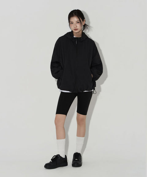 LEMAIN SECOND_2WAY Hood Windbreaker Jacket [Black]