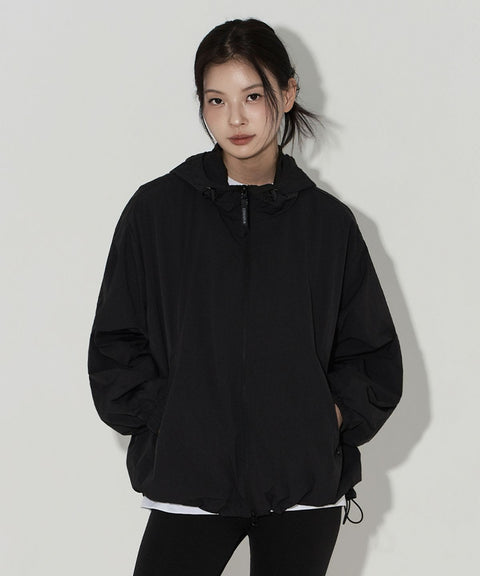 LEMAIN SECOND_2WAY Hood Windbreaker Jacket [Black]