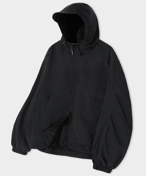 LEMAIN SECOND_2WAY Hood Windbreaker Jacket [Black]
