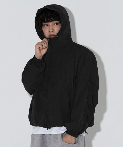 LEMAIN SECOND_2WAY Hood Windbreaker Jacket [Black]