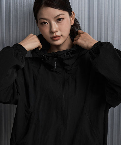 LEMAIN SECOND_2WAY Hood Windbreaker Jacket [Black]