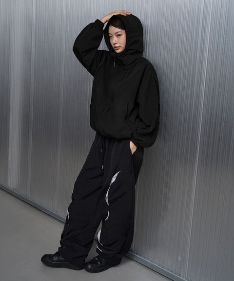 LEMAIN SECOND_2WAY Hood Windbreaker Jacket [Black]