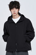 LEMAIN SECOND_2WAY Hood Windbreaker Jacket [Black]