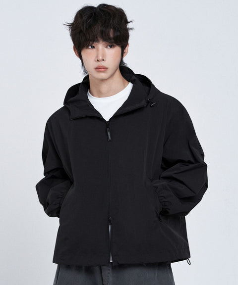 LEMAIN SECOND_2WAY Hood Windbreaker Jacket [Black]