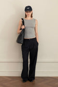 GLOWNY_G LEATHER SHOULDER BAG (BLACK)