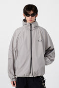 DIMITRI BLACK_Balaclava Slash Hood Zip-Up_Windbreaker Gray