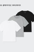MUSINSA STANDARD_Essential Crew Neck T-Shirt 3-Pack