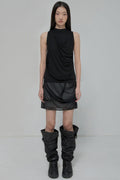 FLAREUP Draped Mesh Mini Skirt – Black 8