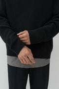 MUSINSA STANDARD_VICTORIA WOOL Minimal Ribbed Quarter-Zip Sweater [Black]