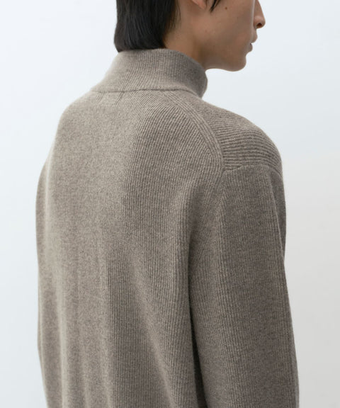 MUSINSA STANDARD_VICTORIA WOOL Minimal Ribbed Quarter-Zip Sweater TOFF