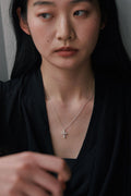 VERTE_[925 silver] Un.silver.217 / gross ronde aube dew necklace