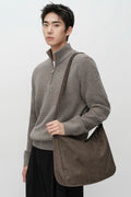 MUSINSA STANDARD_Synthetic Suede Messenger Bag [Brown]