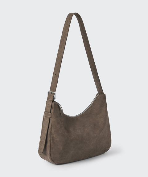 MUSINSA STANDARD_Synthetic Suede Messenger Bag [Brown]