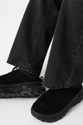 TRILLION_[6.5CM UP] Non-Slip Rugged Suede Mule_VLACK