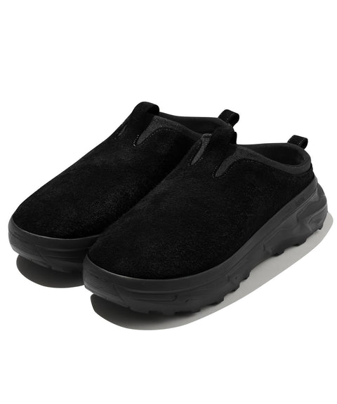 TRILLION_[6.5CM UP] Non-Slip Rugged Suede Mule_VLACK