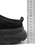 TRILLION_[6.5CM UP] Non-Slip Rugged Suede Mule_VLACK