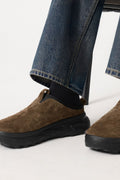 TRILLION_[6.5CM UP] Non-Slip Rugged Suede Mule_VLACK