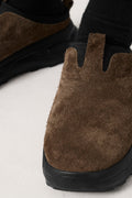TRILLION_[6.5CM UP] Non-Slip Rugged Suede Mule_VLACK