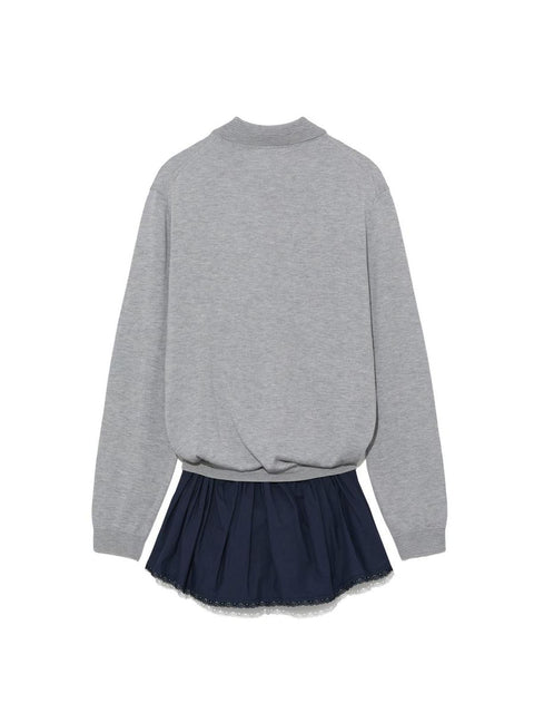GLOWNY_NEST POLO MINI DRESS (GRAY)