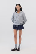 GLOWNY_NEST POLO MINI DRESS (GRAY)