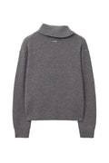 MISEKISEOUL MEN_High neck side button knit CHARCOAL