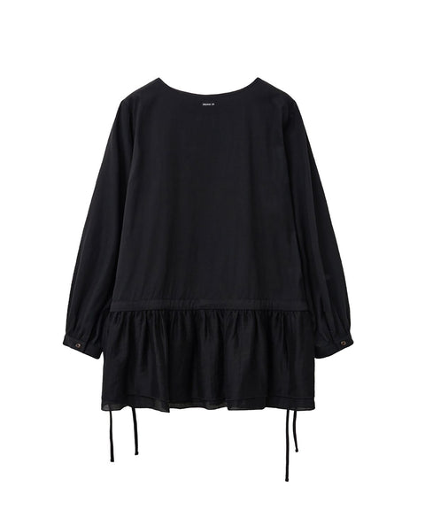 RENSE_Tuck Line Frill One-Piece Black