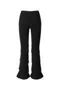 KHAKIPOINT_Shirring Layered Pants (Black)
