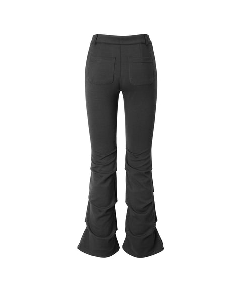 KHAKIPOINT_Shirring Layered Pants (charcoal)