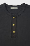 RIOOA Vintage Henley Tee – Black 2