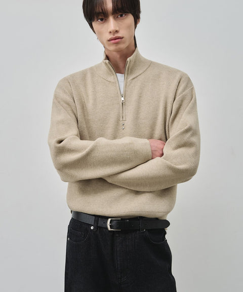 ALYSS_[Oh Jeong-gyu X ALYSS] Classic High-Neck Washable Cropped Half Zip Up Knit_4COLOR