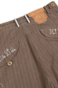 RUNAKI'HU'_WXP103 Tsumugi Corduroy Padded Jacket Pants (Brown)