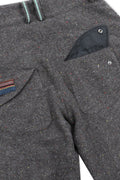 RUNAKI'HU'_WXP119 Oriori Herringbone Wide Fit Pants (Gray)