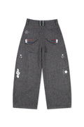 RUNAKI'HU'_WXP119 Oriori Herringbone Wide Fit Pants (Gray)