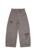 RUNAKI'HU'_WXP119 Oriori Herringbone Wide Fit Pants (Brown)