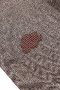 RUNAKI'HU'_WXP119 Oriori Herringbone Wide Fit Pants (Brown)