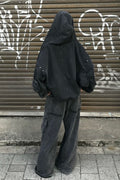 LIBERALNEWS_Multi-Strap Wide Sweatpants_Gray