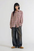 LEMAIN SECOND_[Fleece-lined] Vintage Cat-Wash Wide Denim Pants [Yellow Wash]