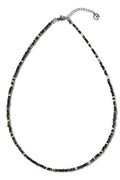 Unisex Minimalist Mother-of-Pearl Bead Necklace [Black]
