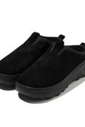 [6.5CM UP] Non-Slip Rugged Suede Mule_VLACK