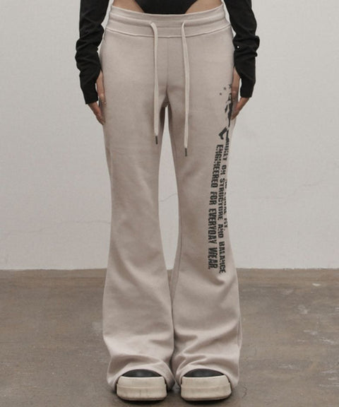 Distort Bootcut Pants (beige)