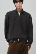 [Oh Jeong-gyu X ALYSS] Classic High-Neck Washable Cropped Half Zip Up Knit_4COLOR